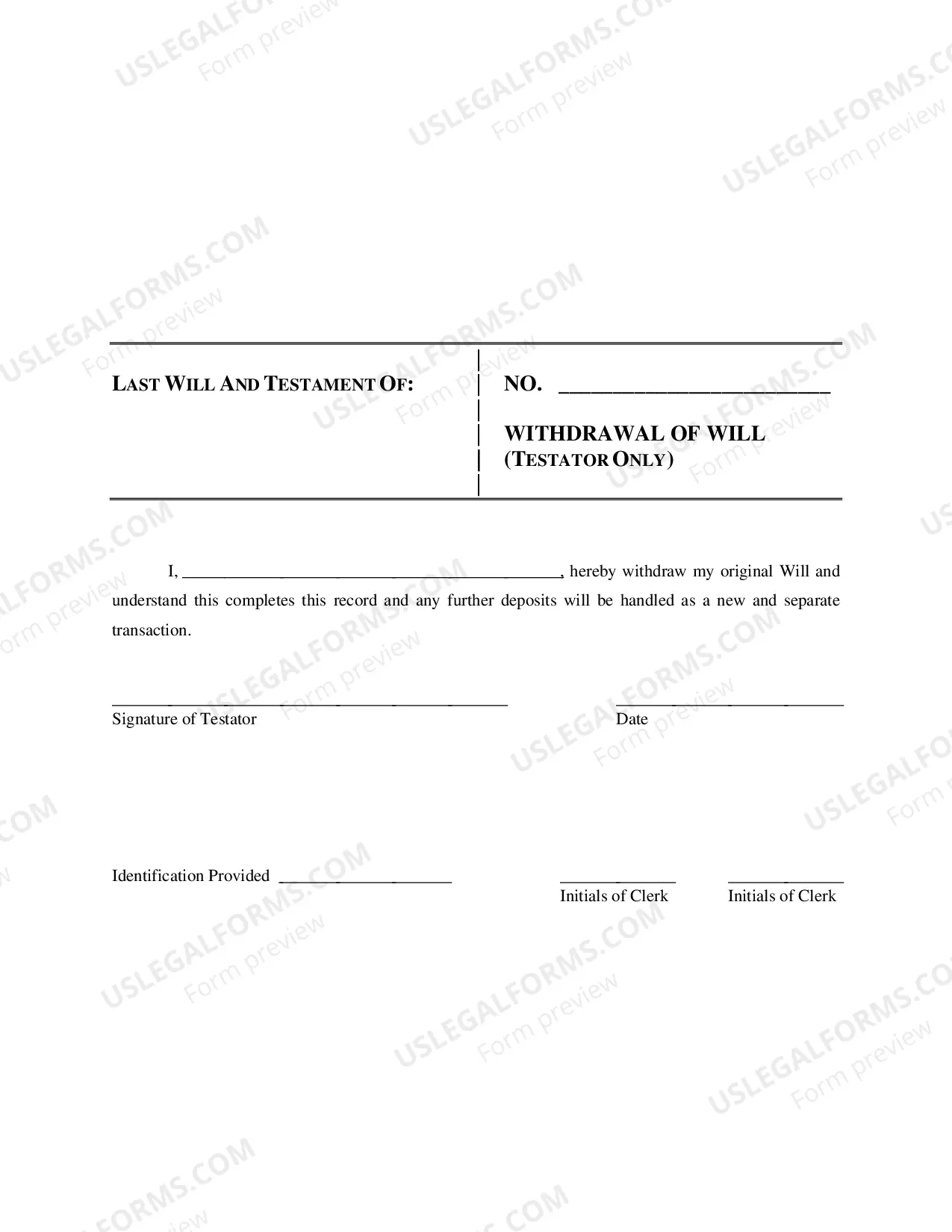 Preview 2018 Will Repository Cover Sheet