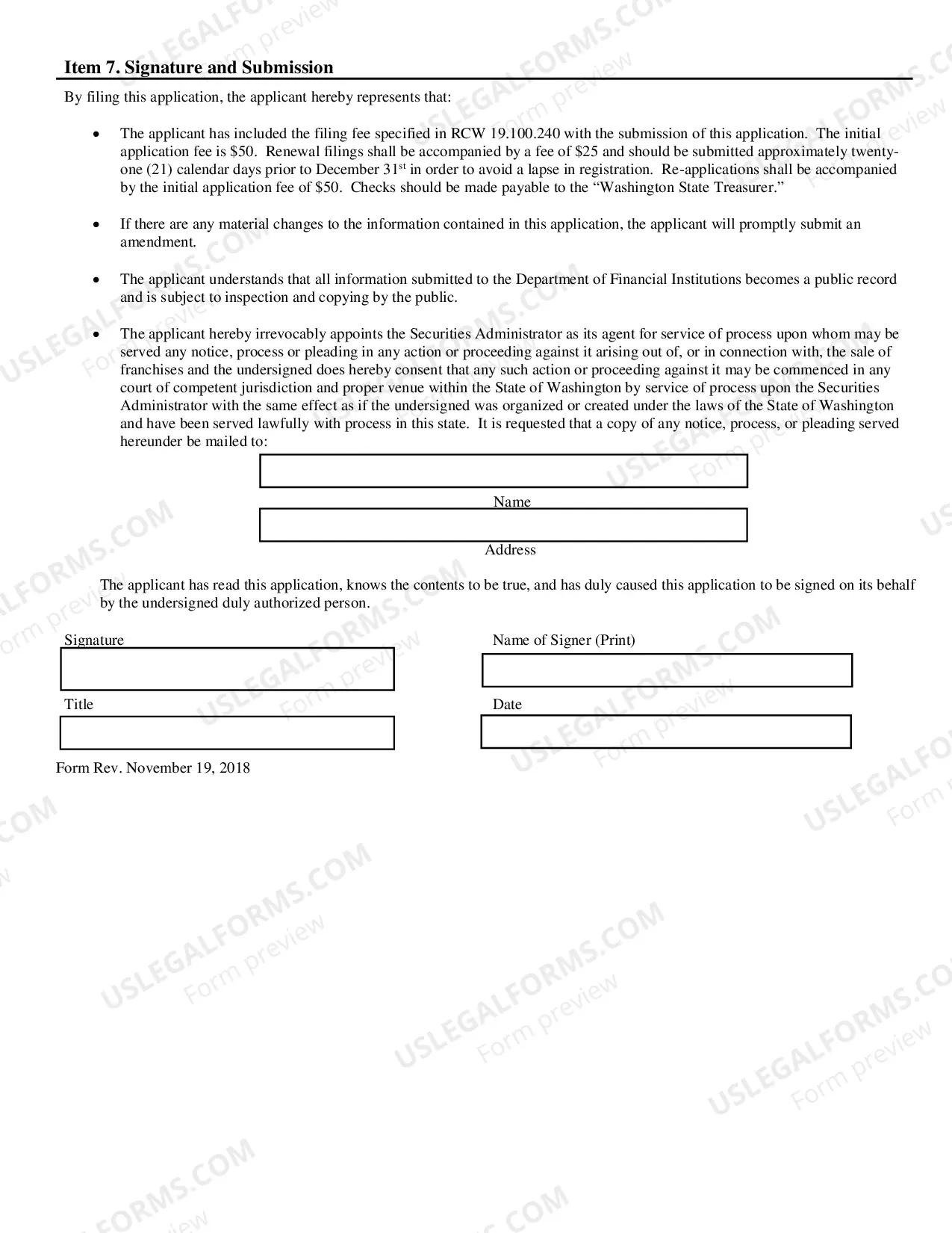 Preview Application For Franchise Broker License
