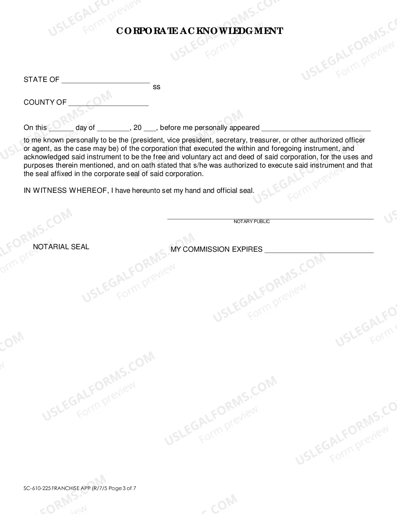 Preview Franchise Registration Application