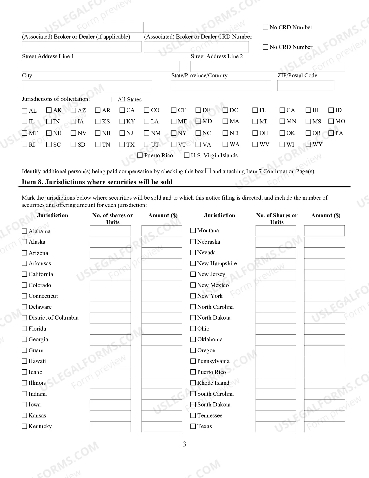 Preview Regulation A - Tier 2 Notice Filing Form