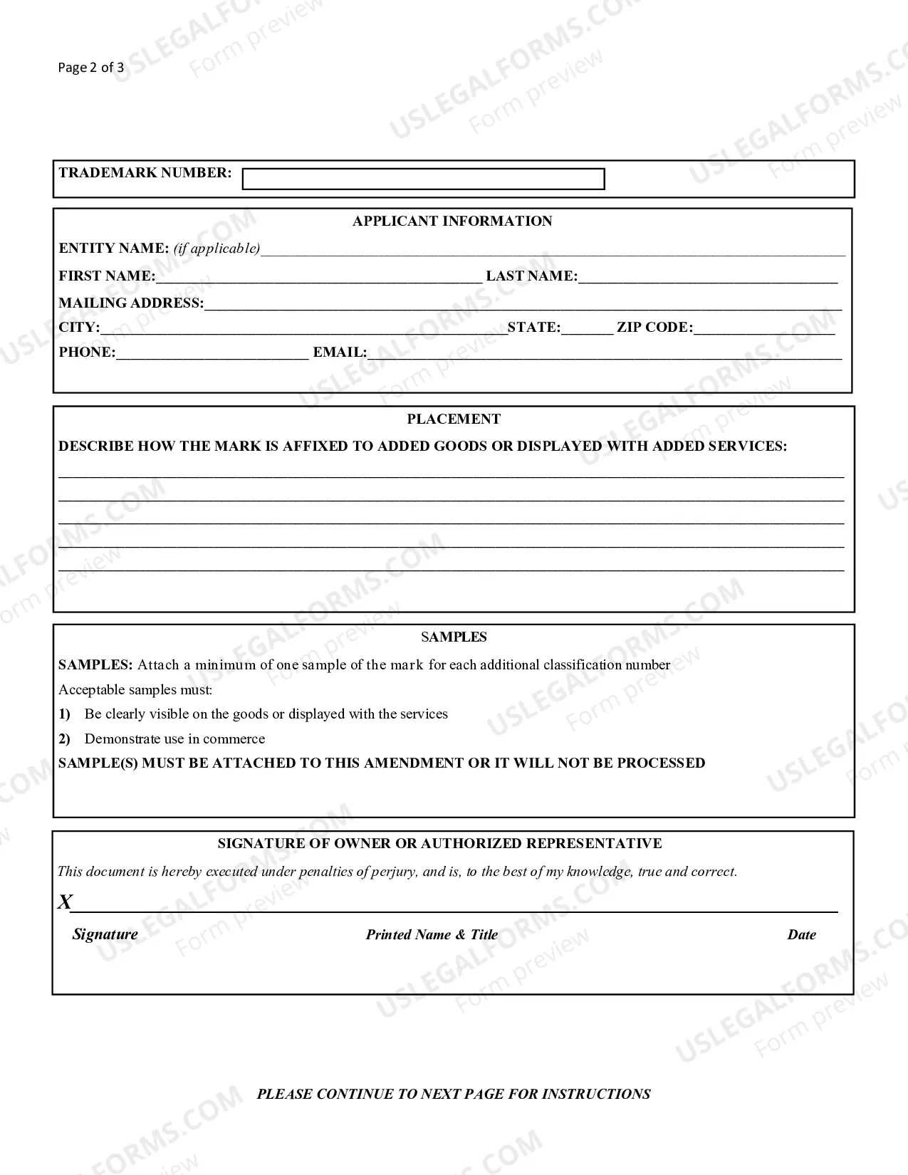 Preview Trademark Amendment