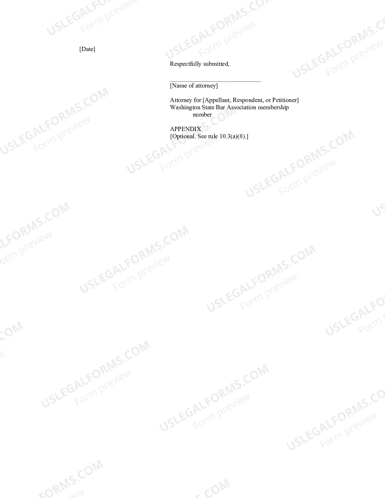 Preview Form 6. Brief