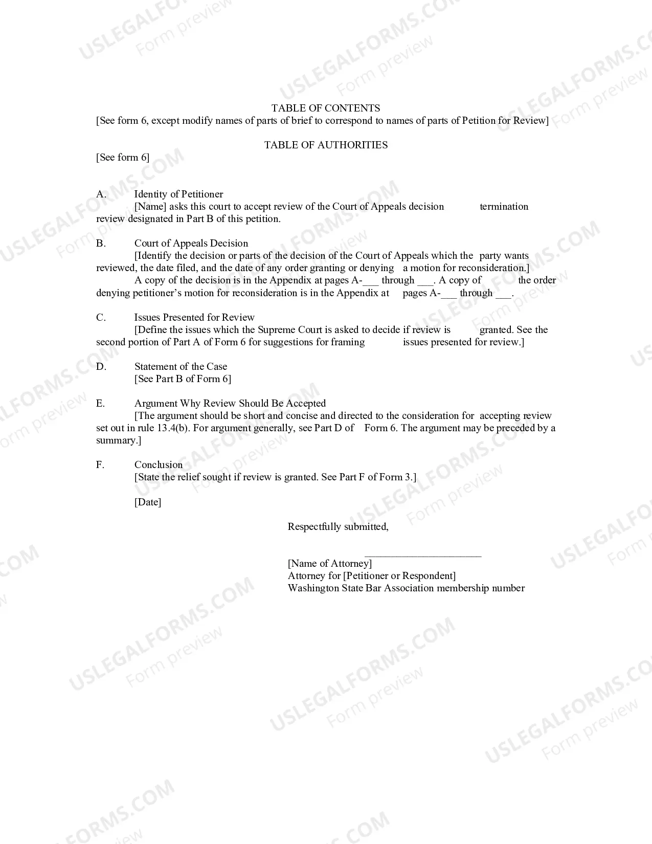 Preview Form 9. Petition for Review