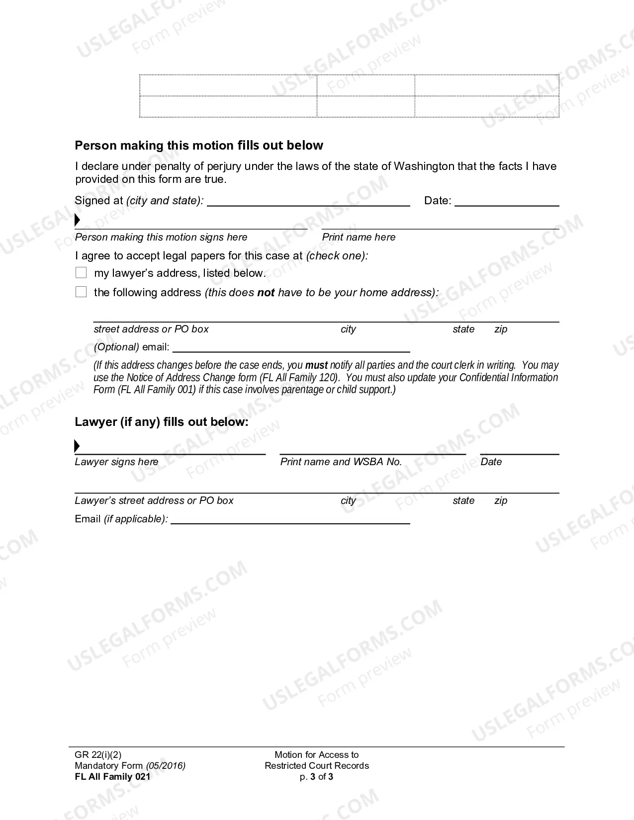 Preview Motion For Access To Restricted Court Records