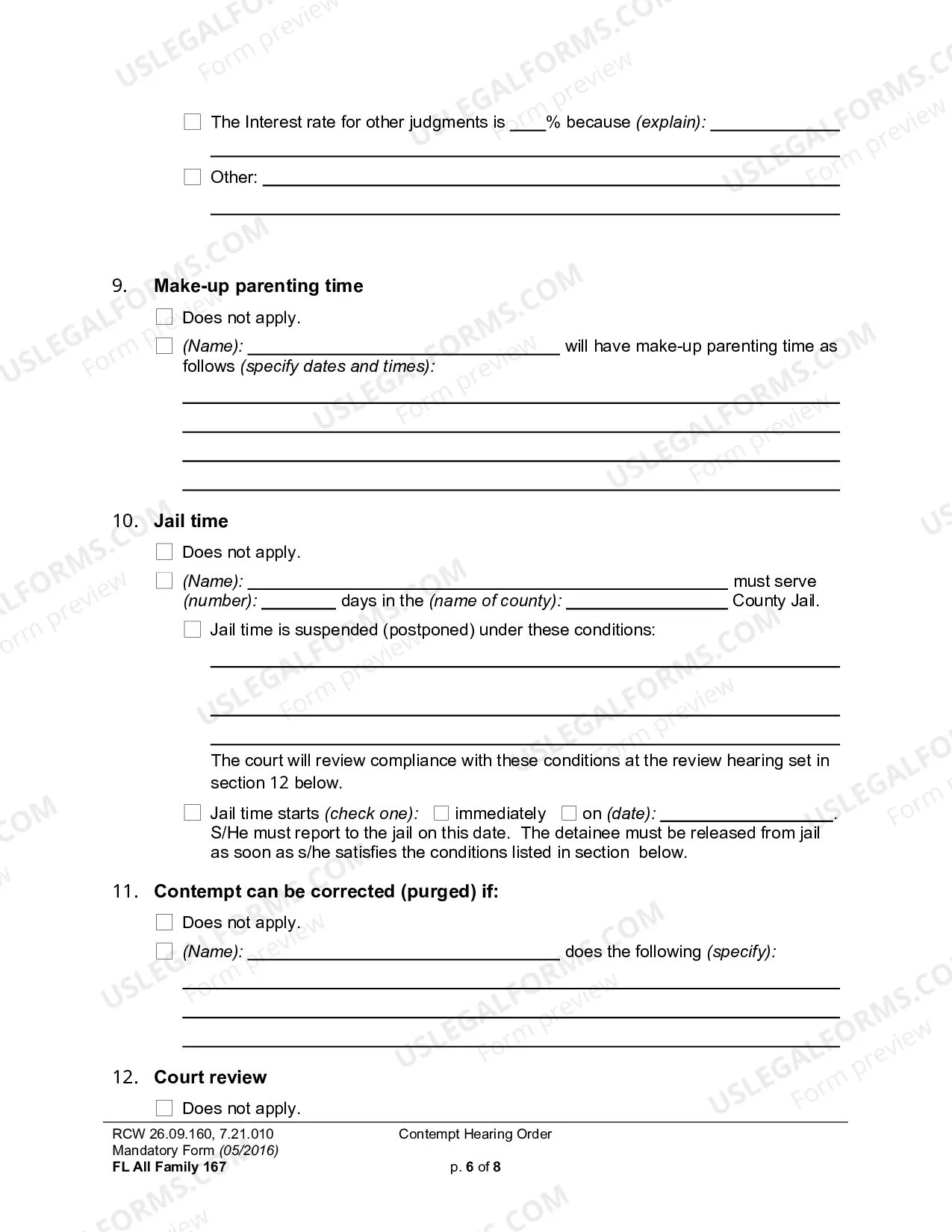 Preview Contempt Hearing Order