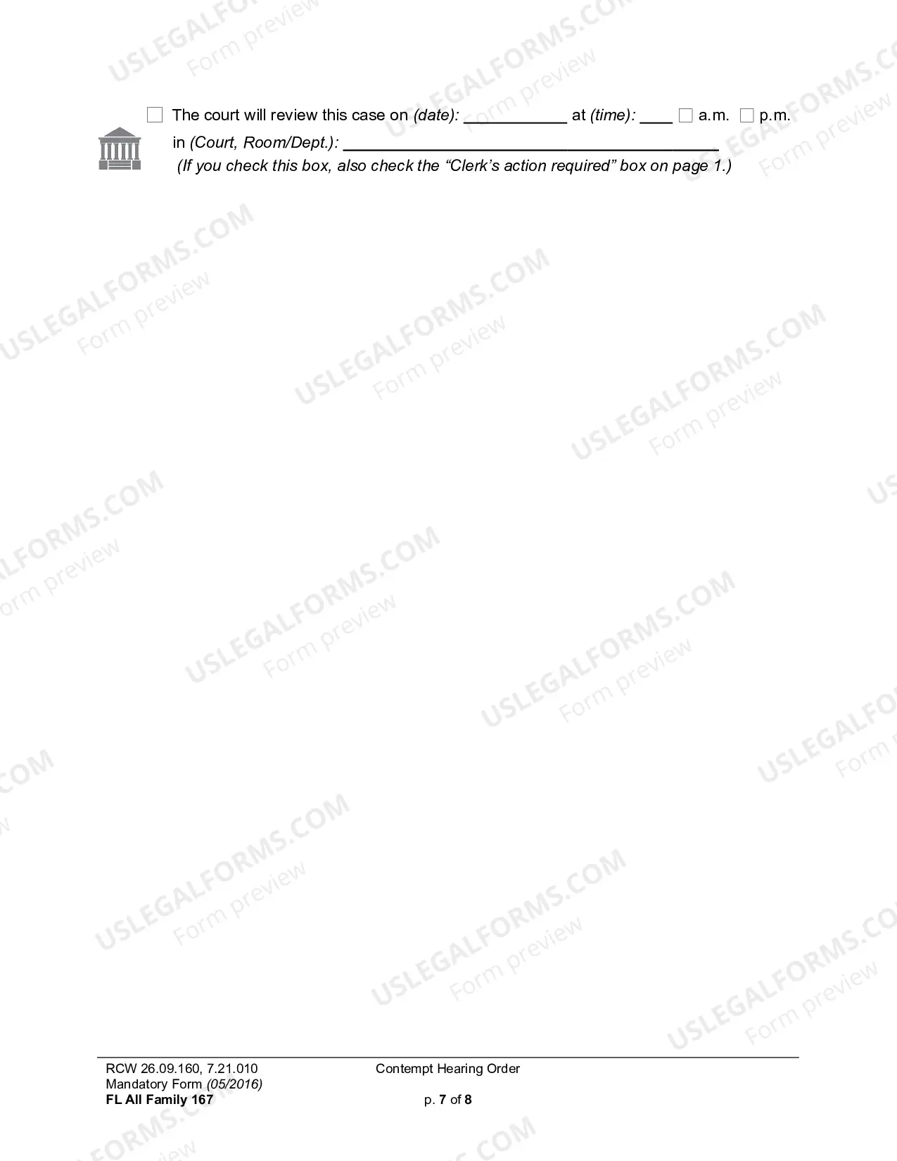 Preview Contempt Hearing Order