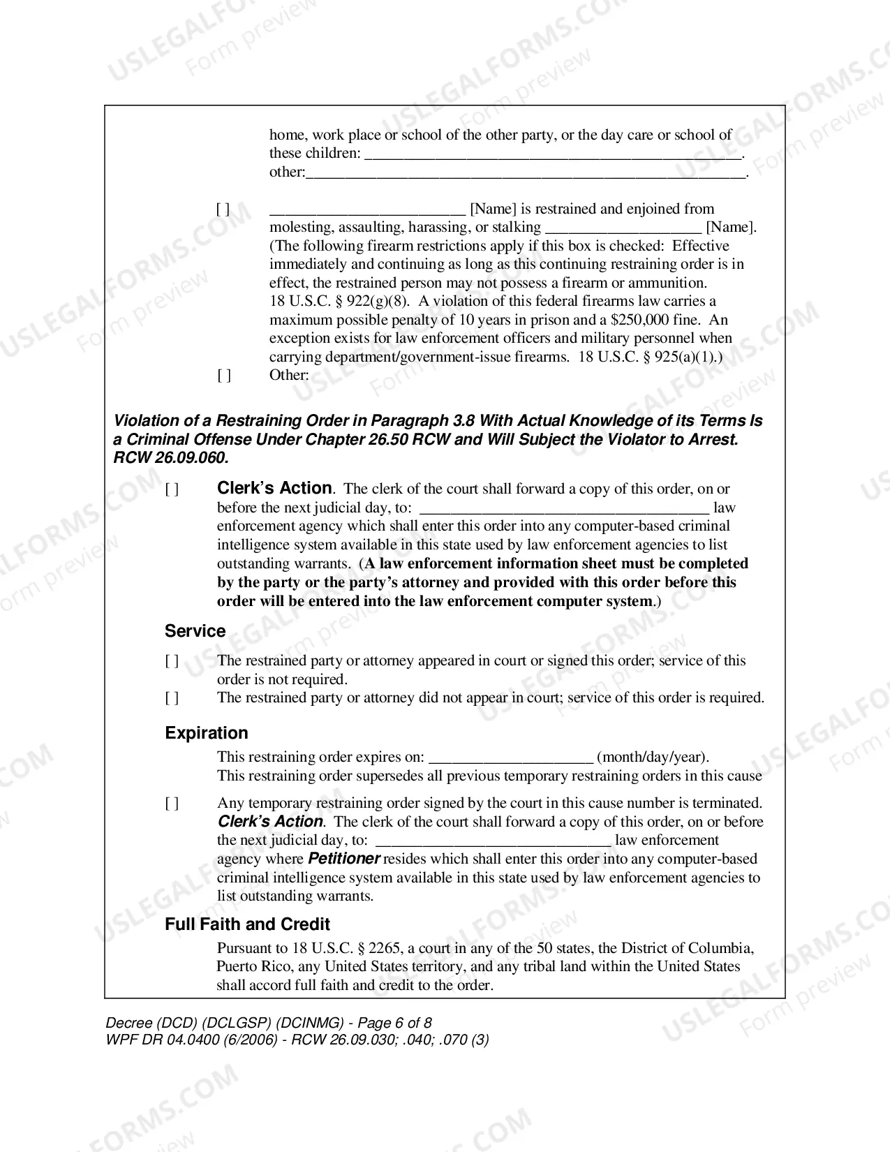 Preview Decree of Dissolution-Legal Separation - Declaration Concerning Validity (Of Marriage)