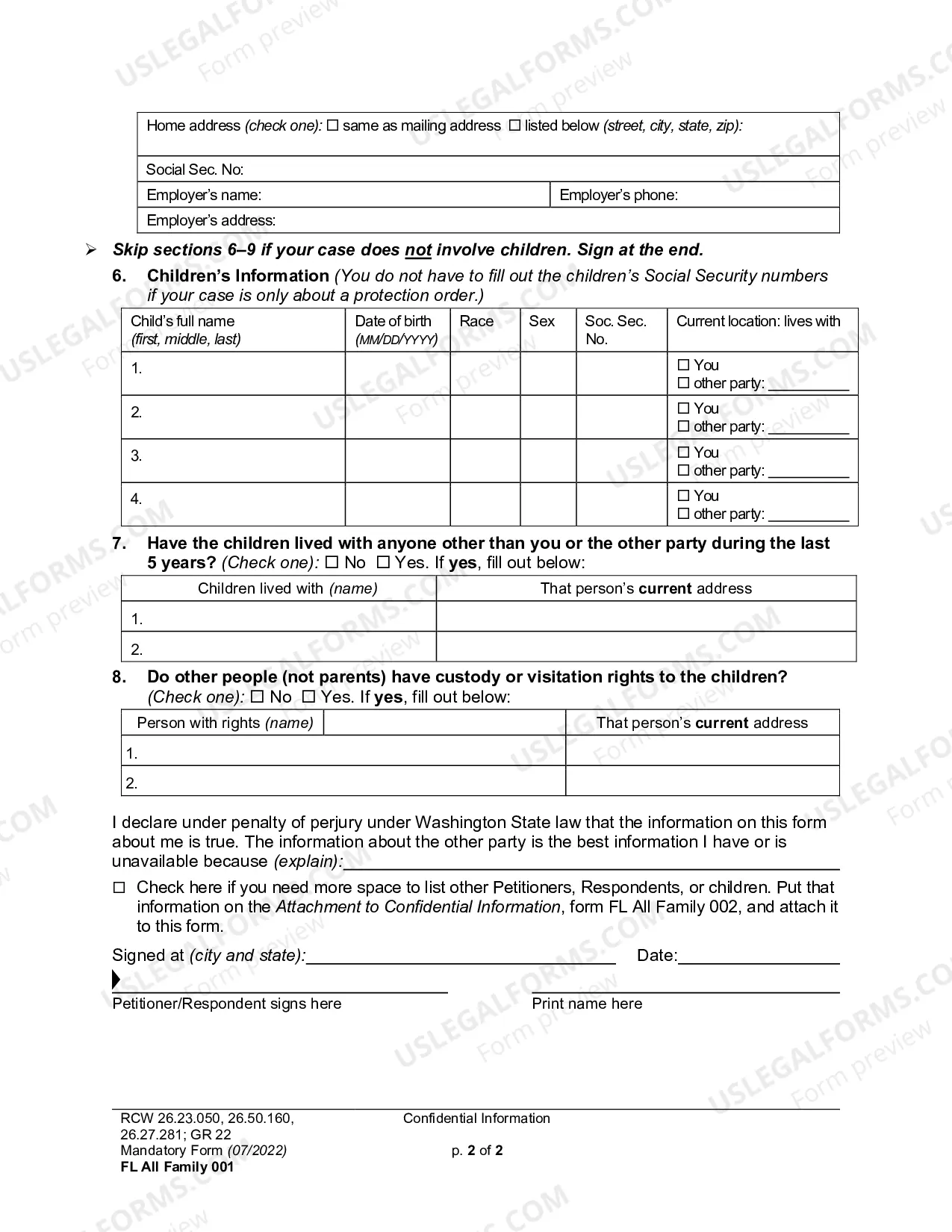 Preview Confidential Information - Annulment