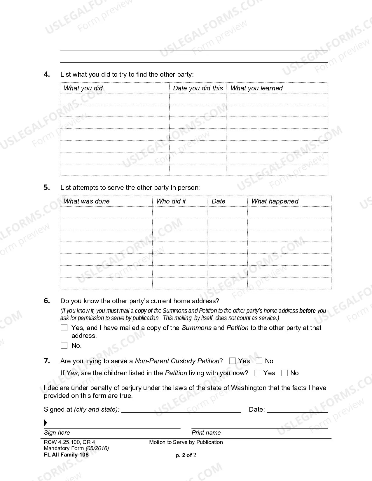 Preview Motion To Serve Publication