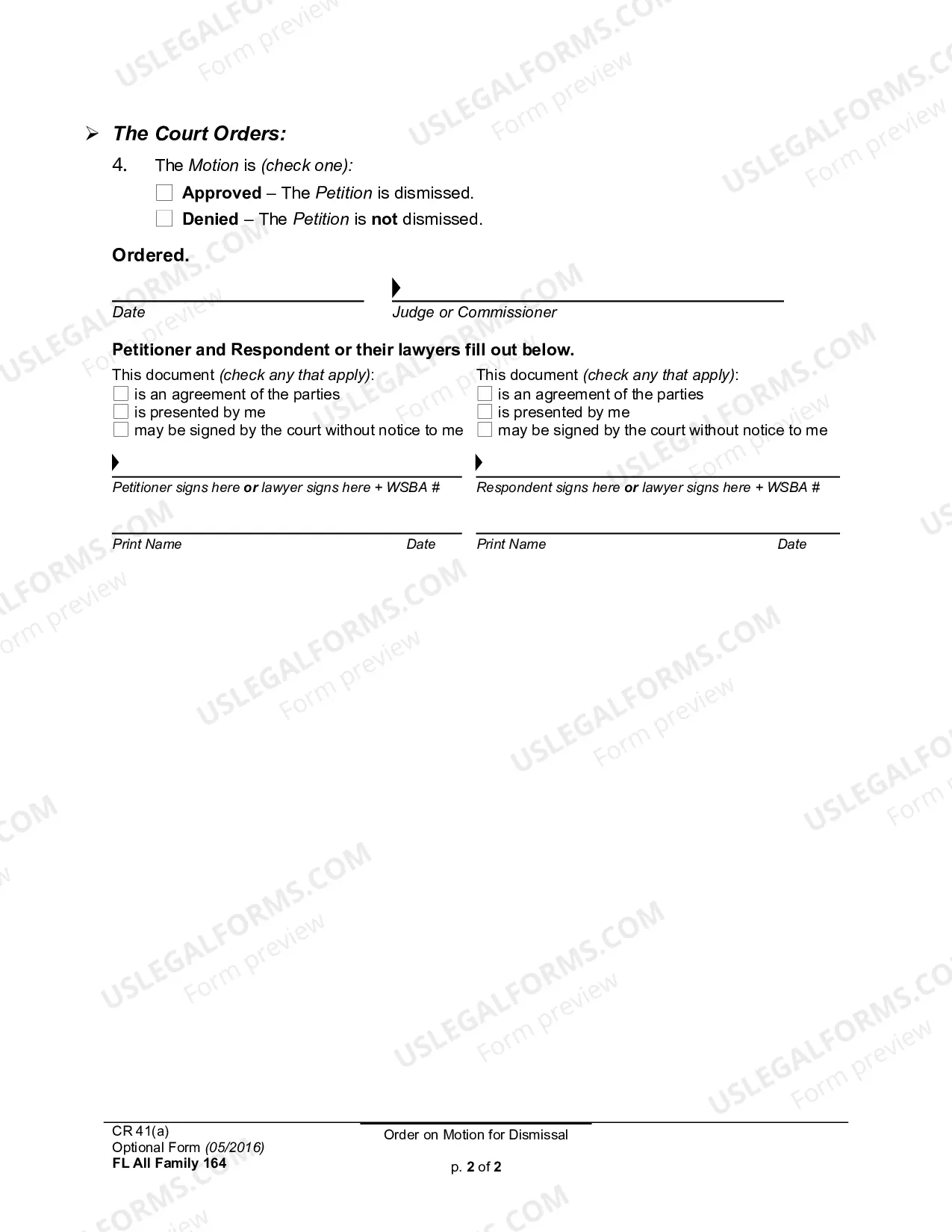 Preview Order On Motion Dismissal