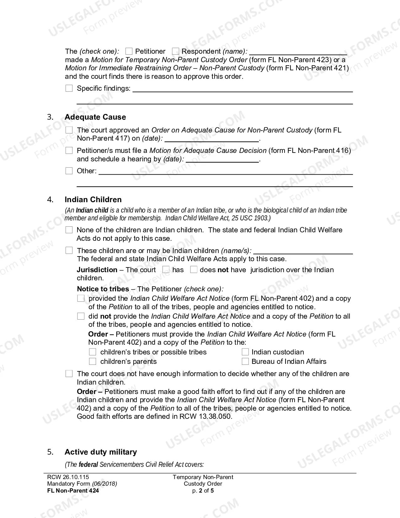 Preview Temporary Non-Parent Custody Order