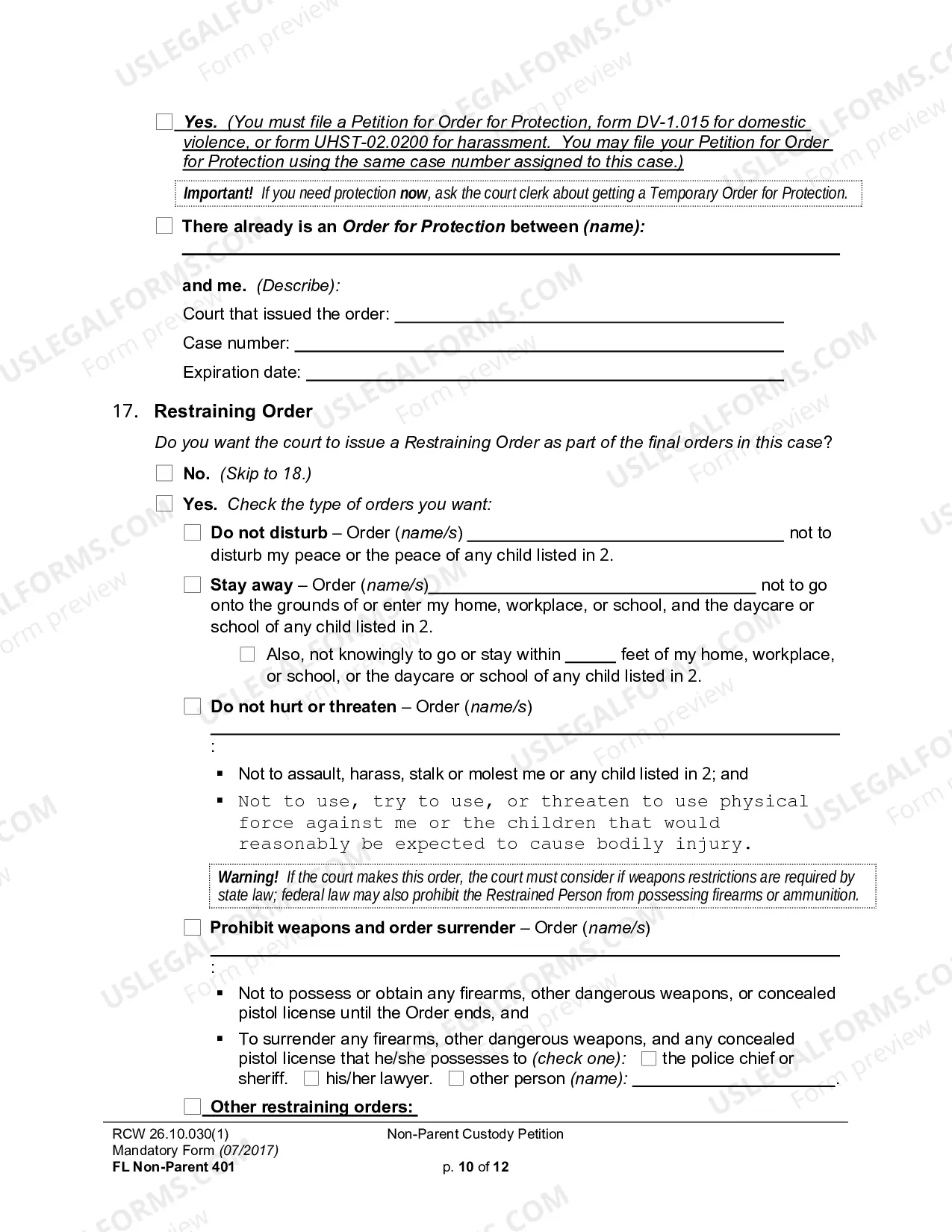 Preview Non-Parent Custody Petition
