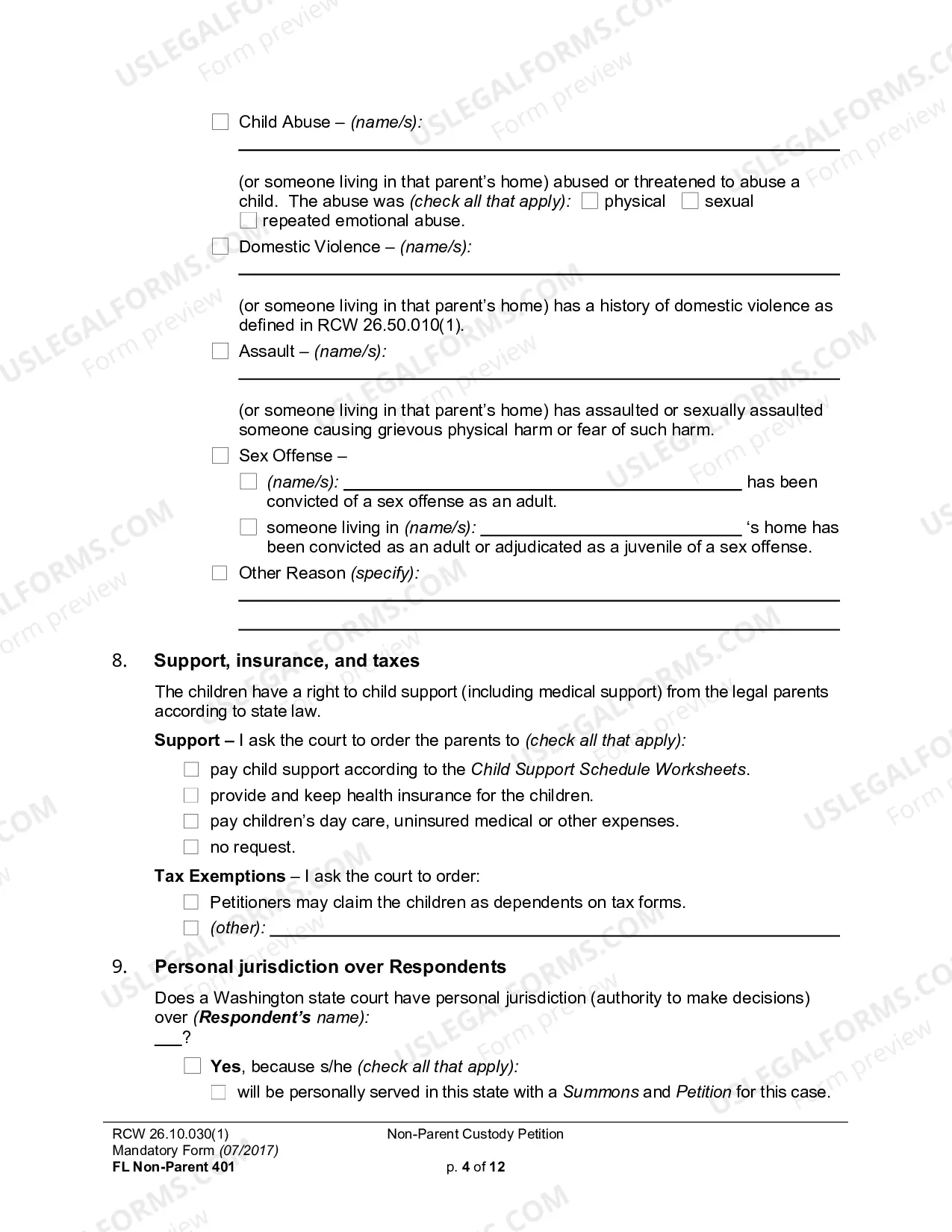 Preview Non-Parent Custody Petition