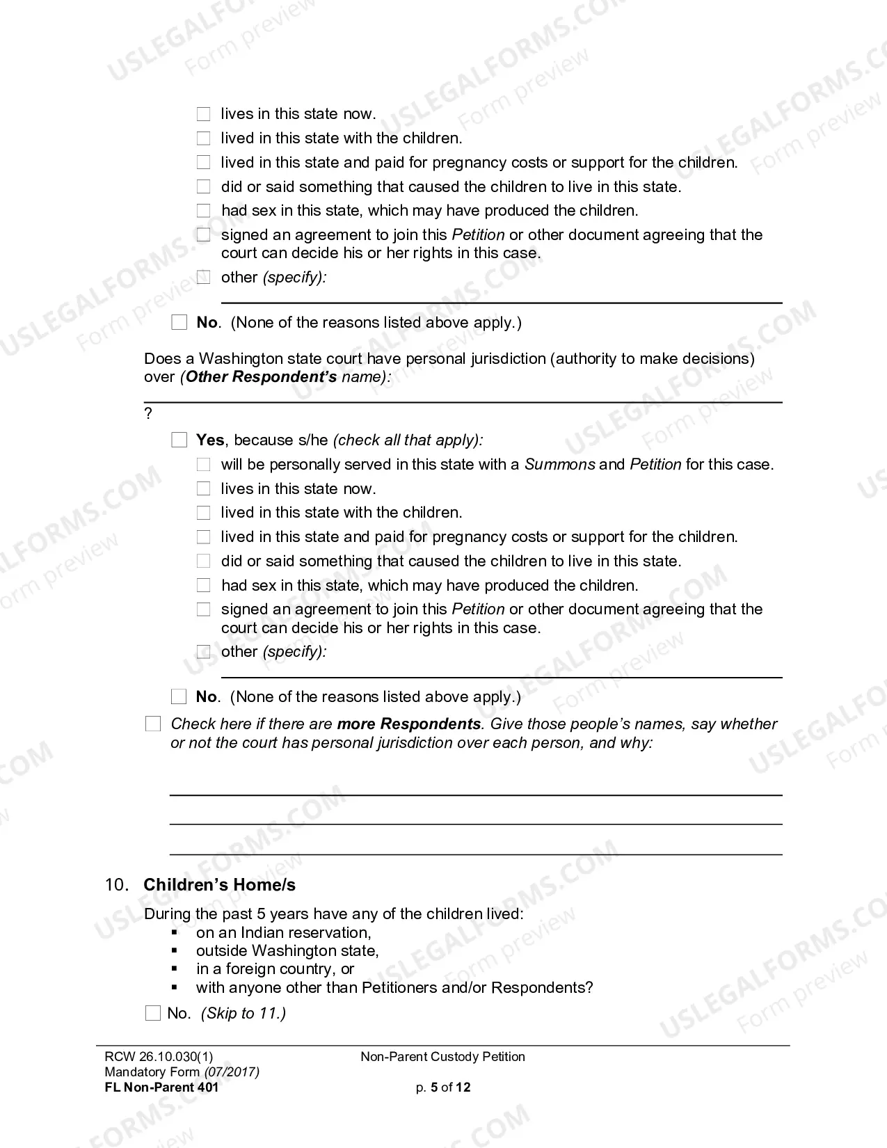 Preview Non-Parent Custody Petition