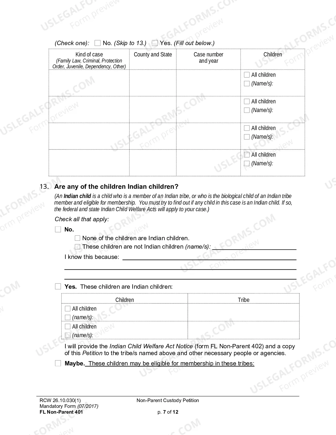 Preview Non-Parent Custody Petition