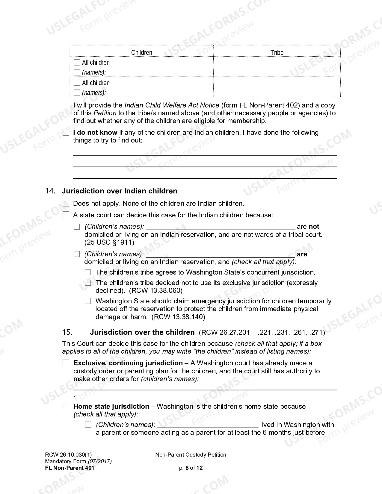 Preview Non-Parent Custody Petition