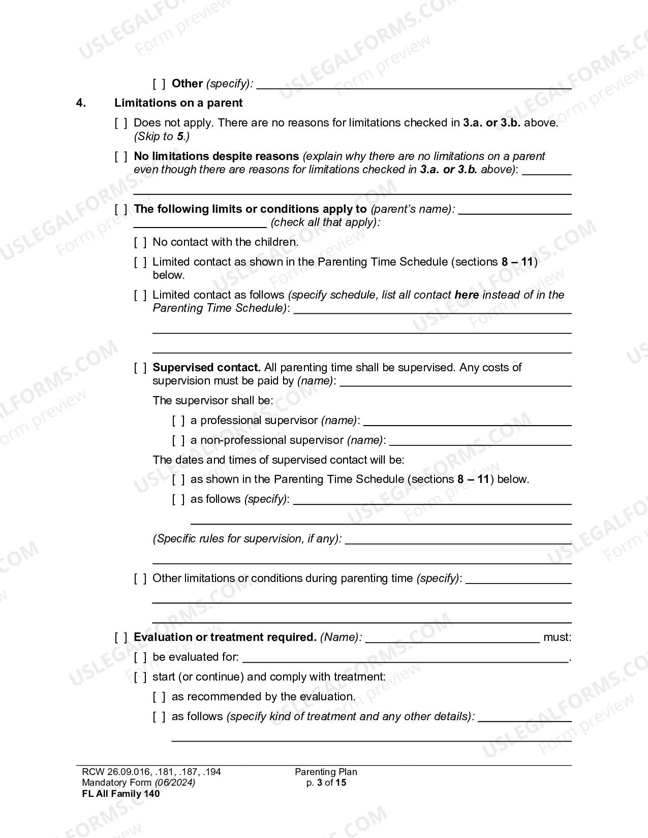 Preview Parenting Plan