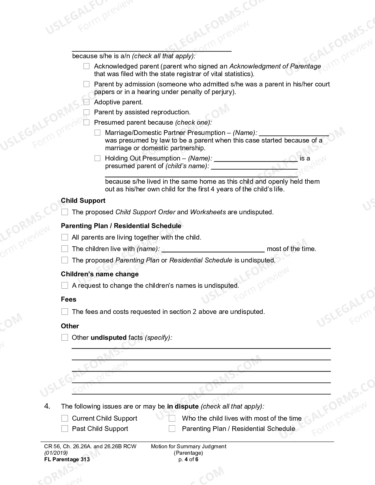 Preview Motion For Summary Judgment (Parentage)