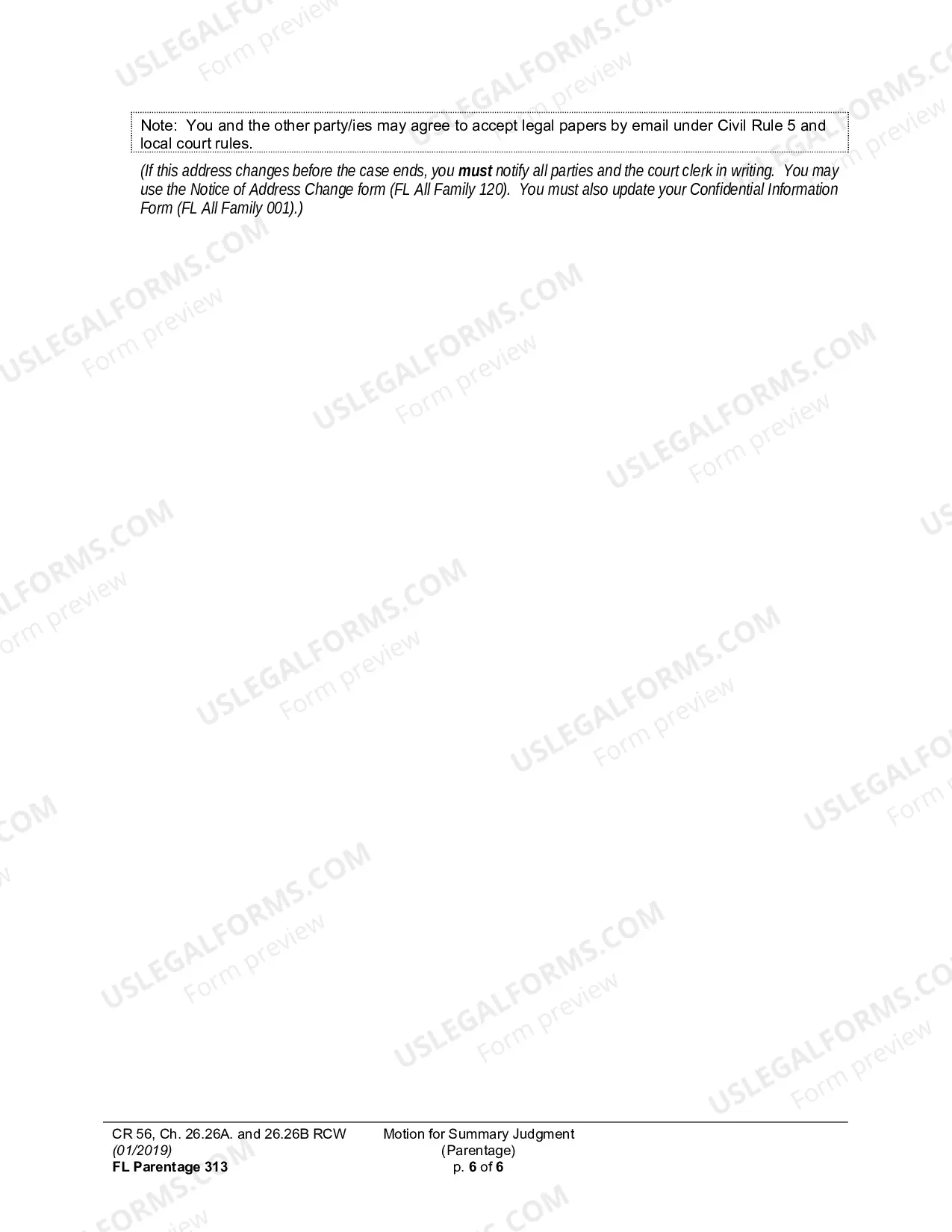 Preview Motion For Summary Judgment (Parentage)