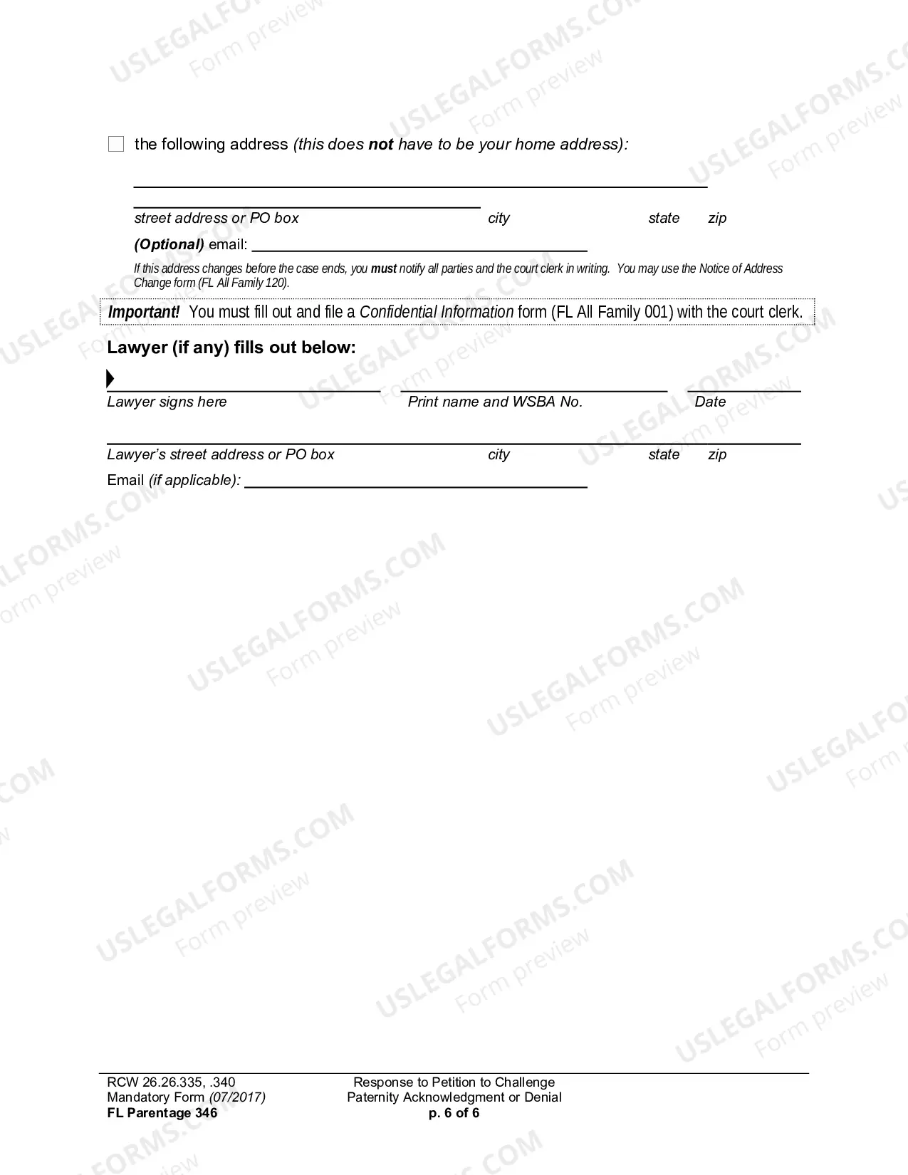 Preview Response To Petition To Challenge Paternity Acknowledgment Or Denial