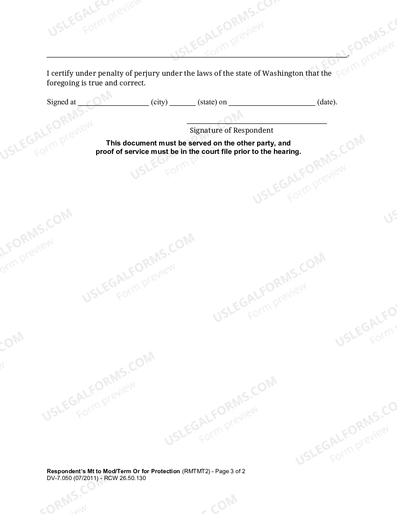 Preview Respondent's Motion to Modify/Terminate Order for Protection Effective More Than Two Years (RMTMT2)