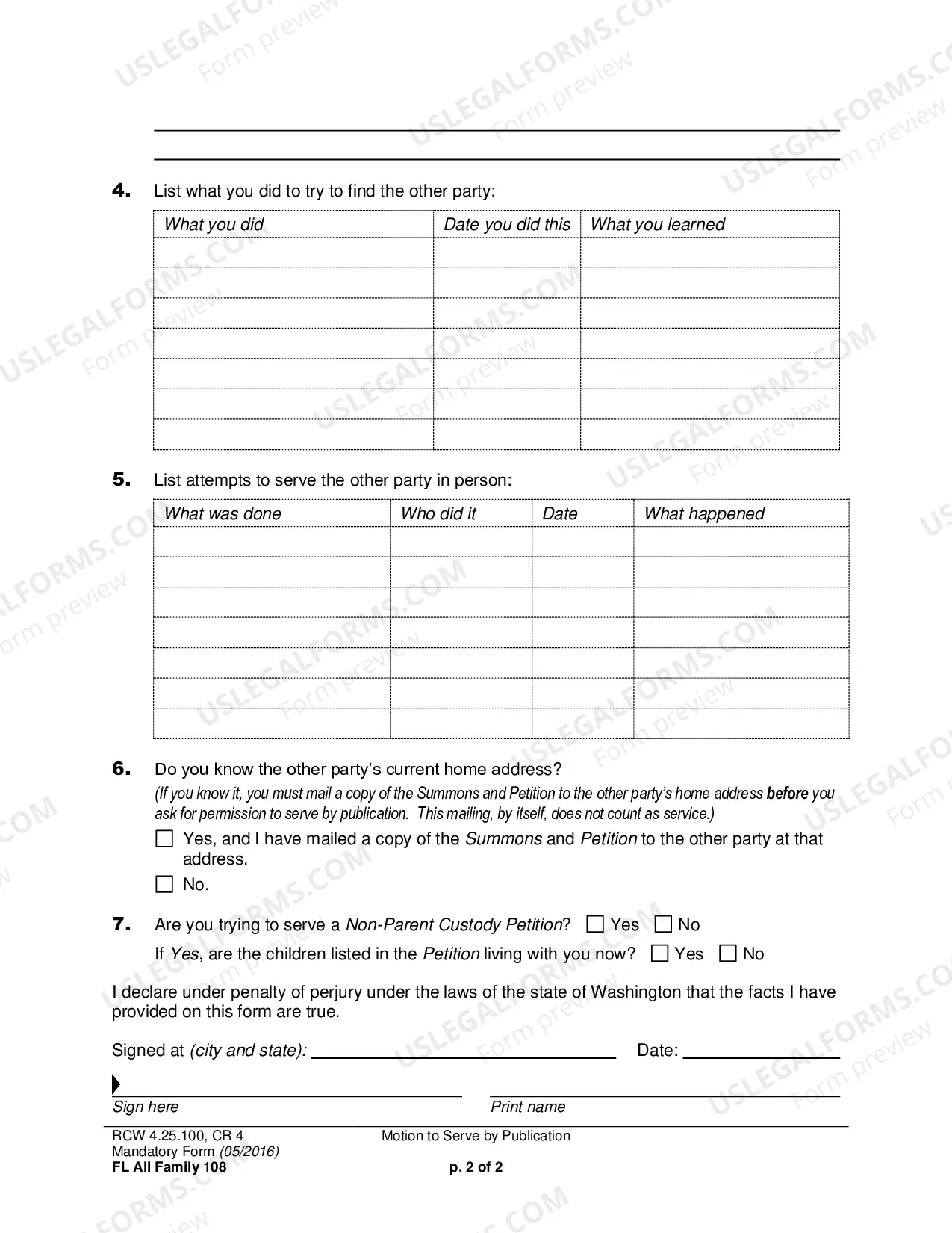 Preview Motion to Serve by Publication