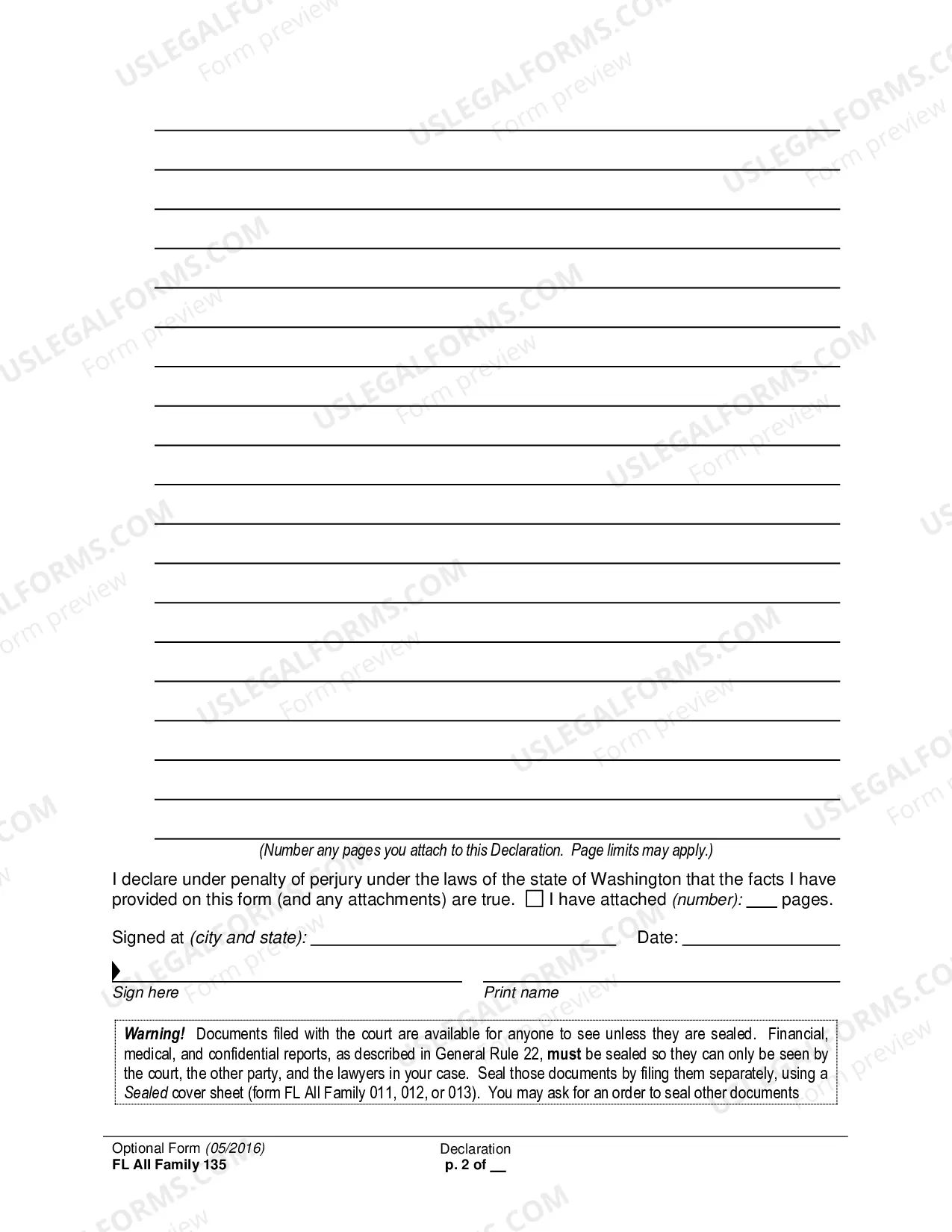 Preview Declaration of (name): _________________