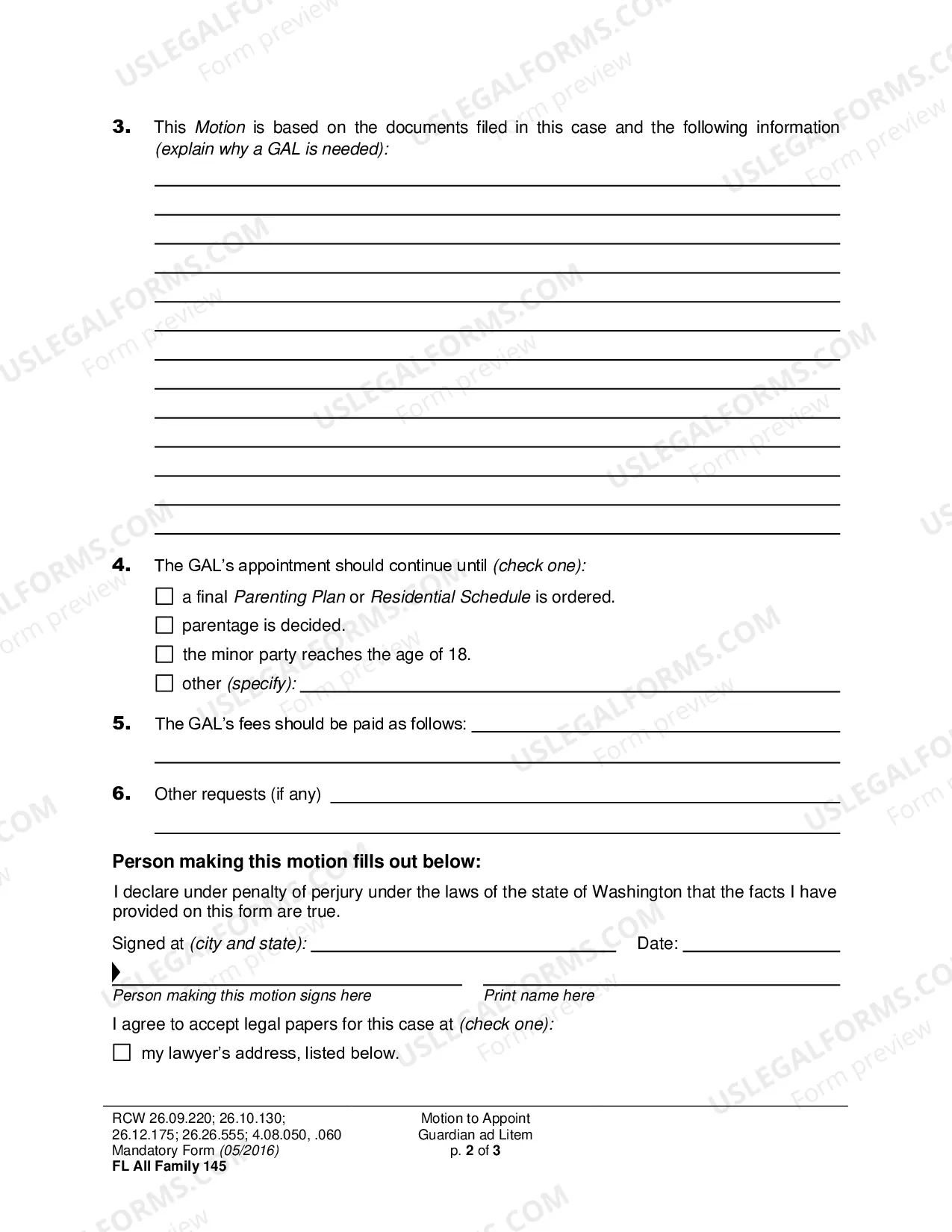 Preview Motion to Appoint Guardian ad Litem