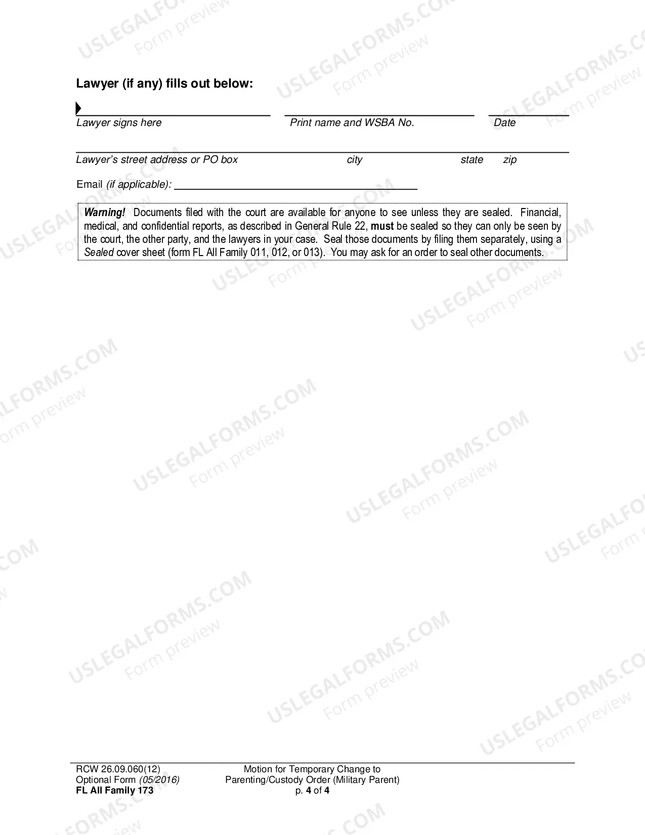 Preview Motion for Temporary Change to Parenting/Custody Order (Military Parent)