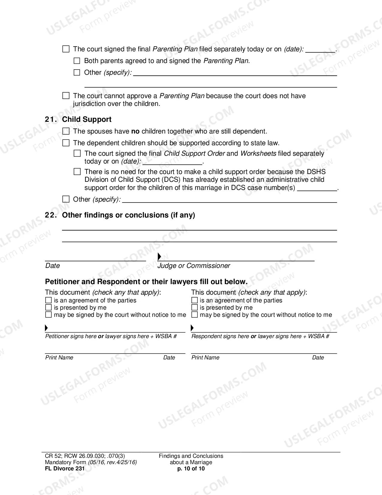 Preview Findings and Conclusions About a Marriage