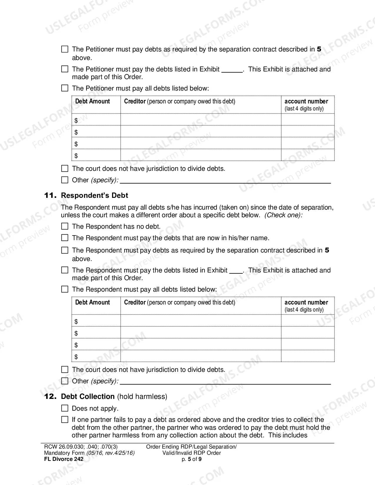 Preview Final Order Ending Registered Domestic Partnership (Dissolution Decree) / Legal Separation Order / Invalid Registered Domestic Partnership Order (Annulment Decree) / Valid Registered Domestic Partnership Order
