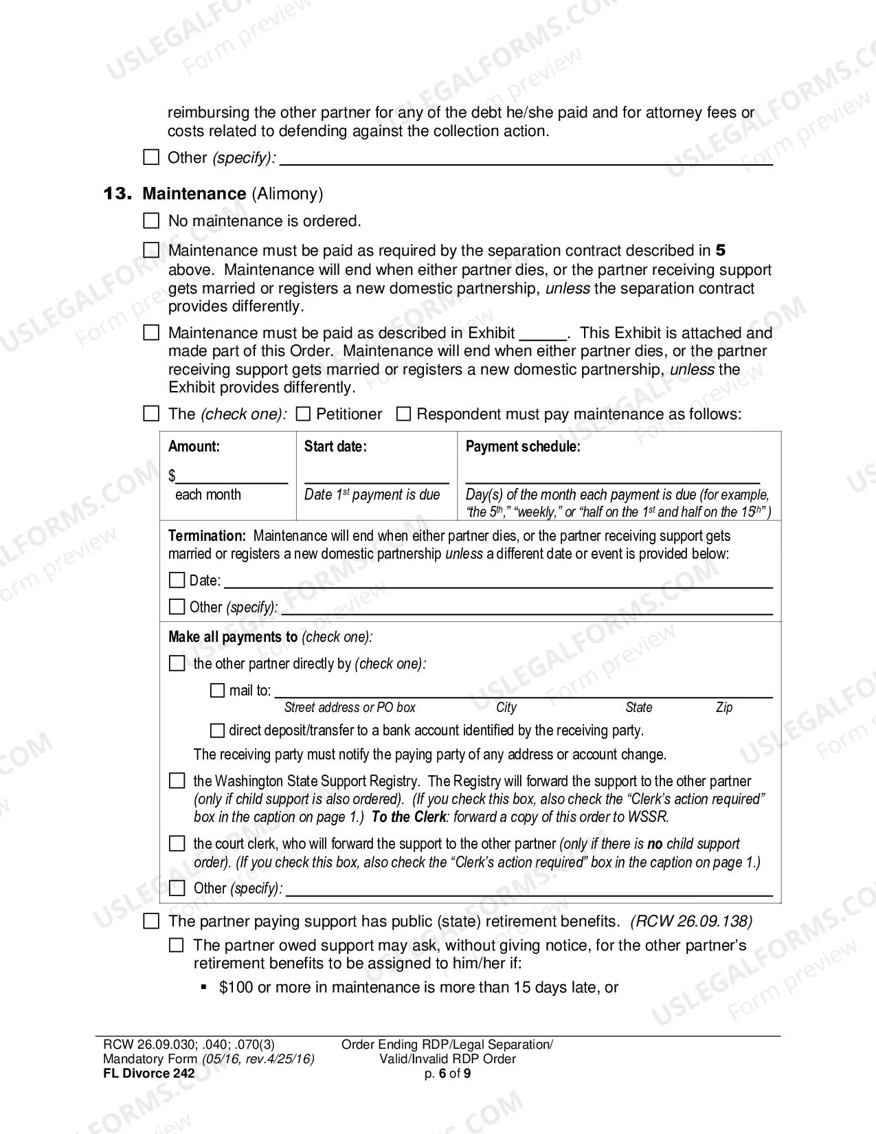 Preview Final Order Ending Registered Domestic Partnership (Dissolution Decree) / Legal Separation Order / Invalid Registered Domestic Partnership Order (Annulment Decree) / Valid Registered Domestic Partnership Order