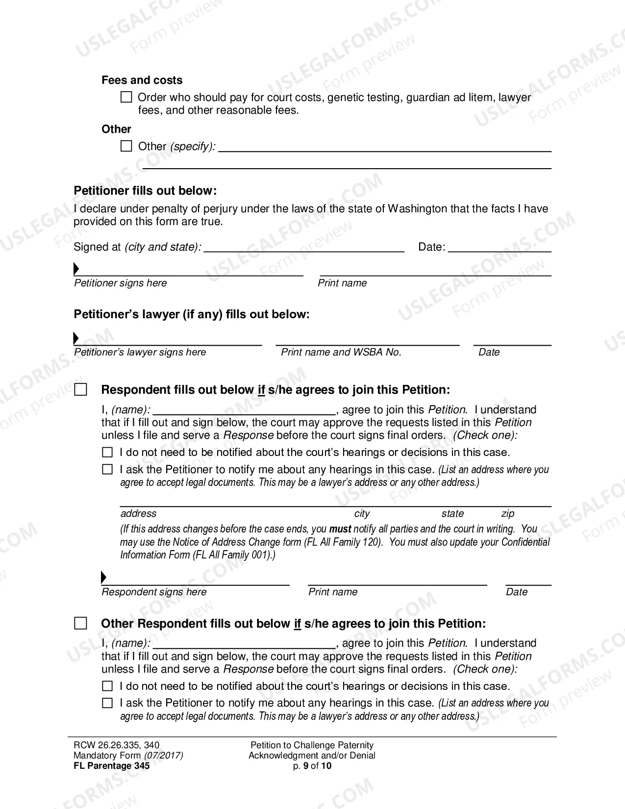Preview Petition to Challenge Paternity Acknowledgment and/or Denial of Paternity