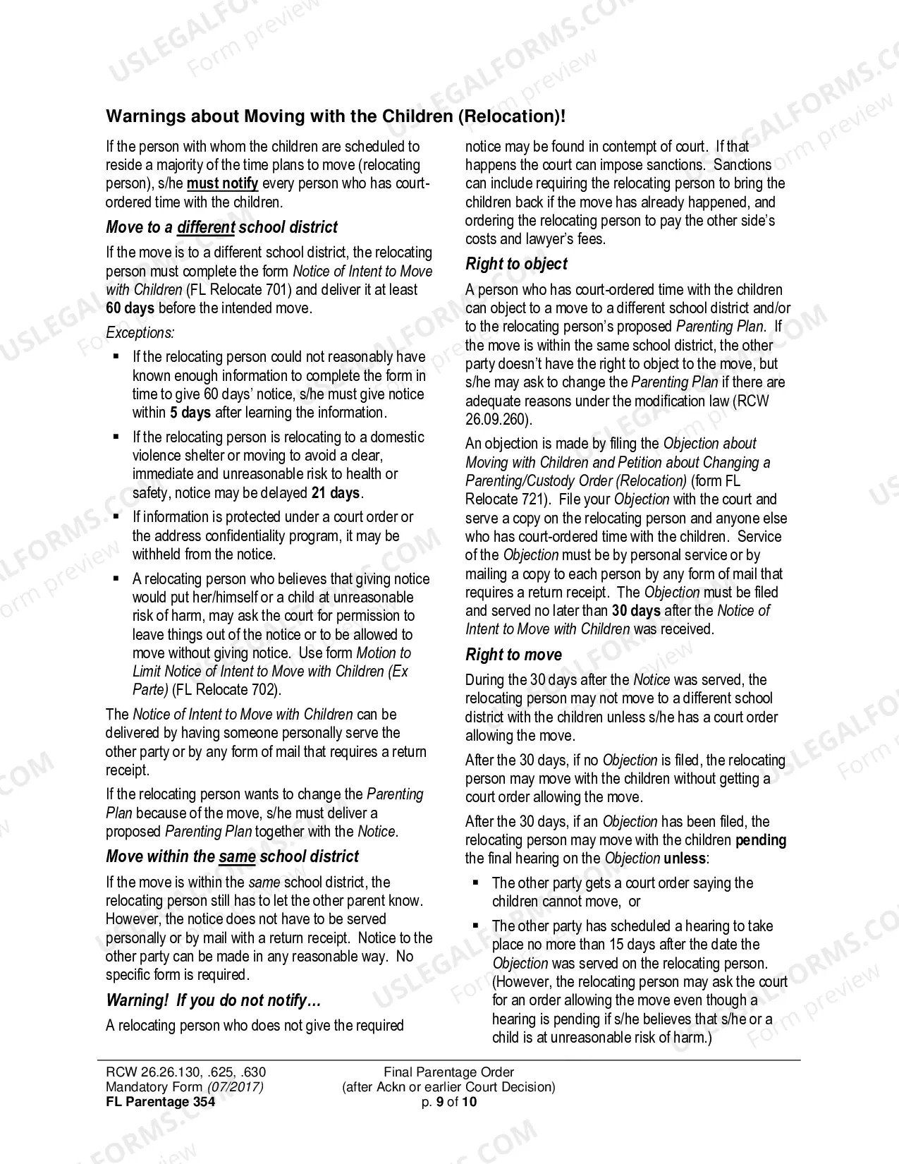 Preview Final Parentage Order (after Acknowledgment or earlier Court Decision)
