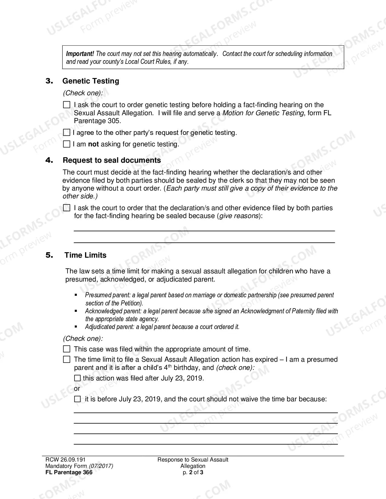 Preview Response to Sexual Assault Allegation