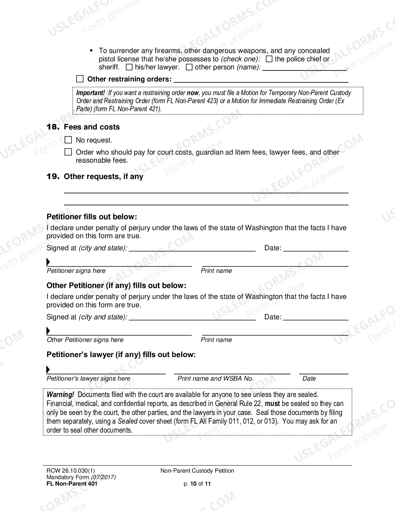 Preview Non-Parent Custody Petition