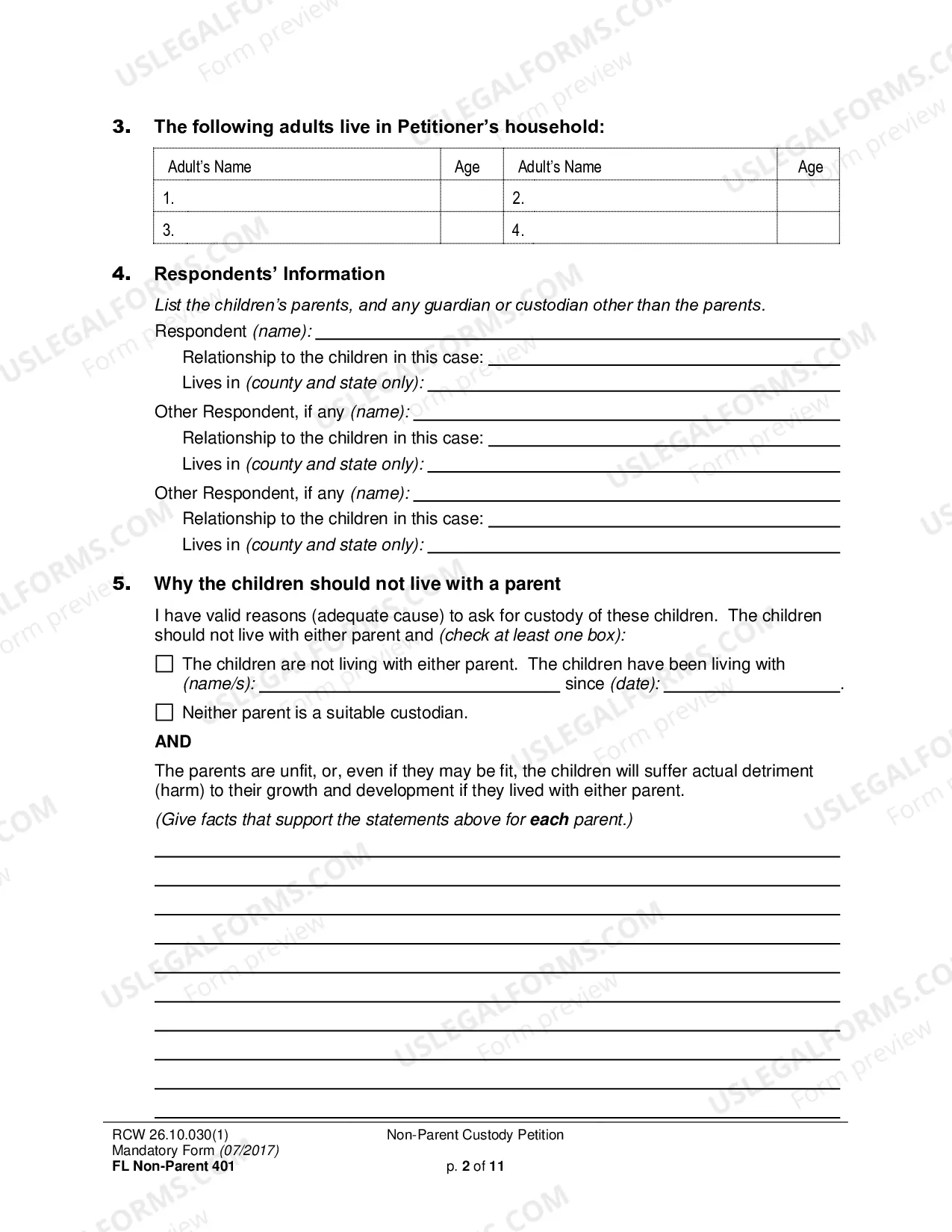 Preview Non-Parent Custody Petition