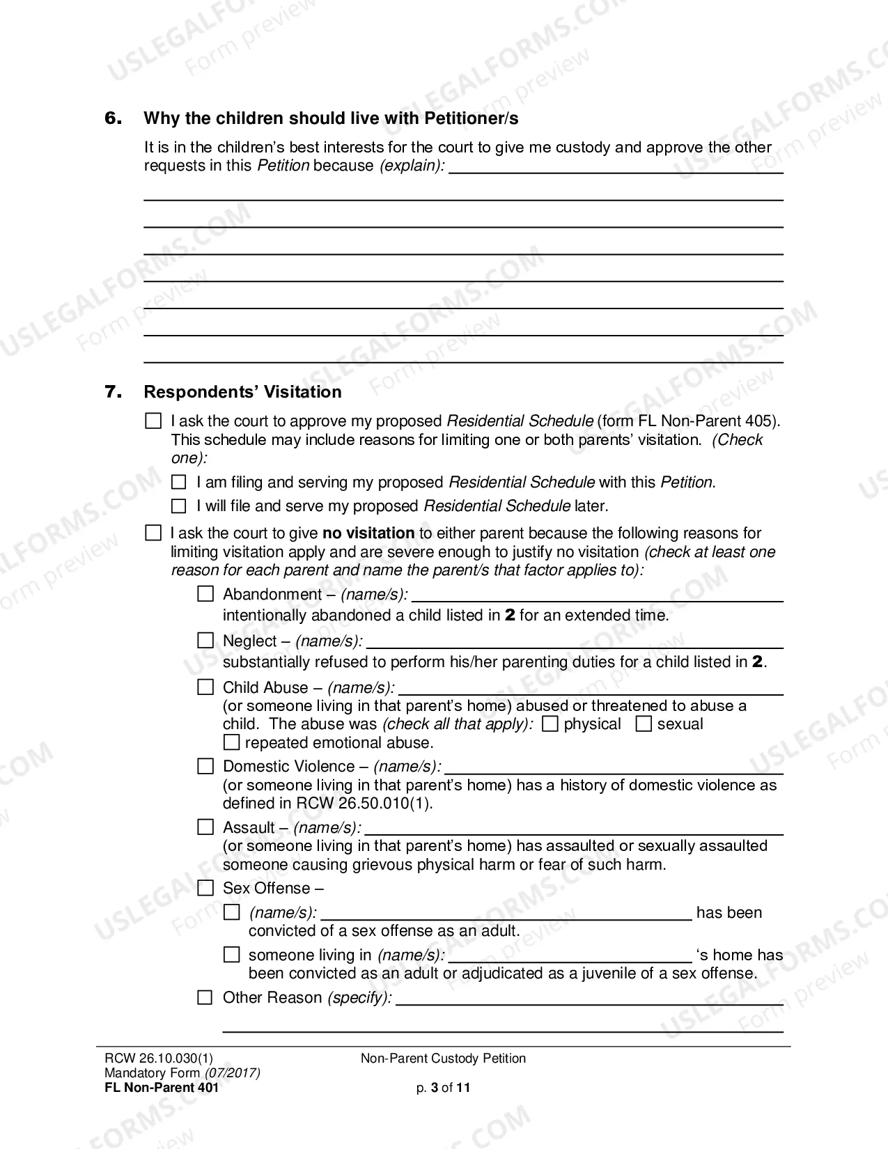 Preview Non-Parent Custody Petition