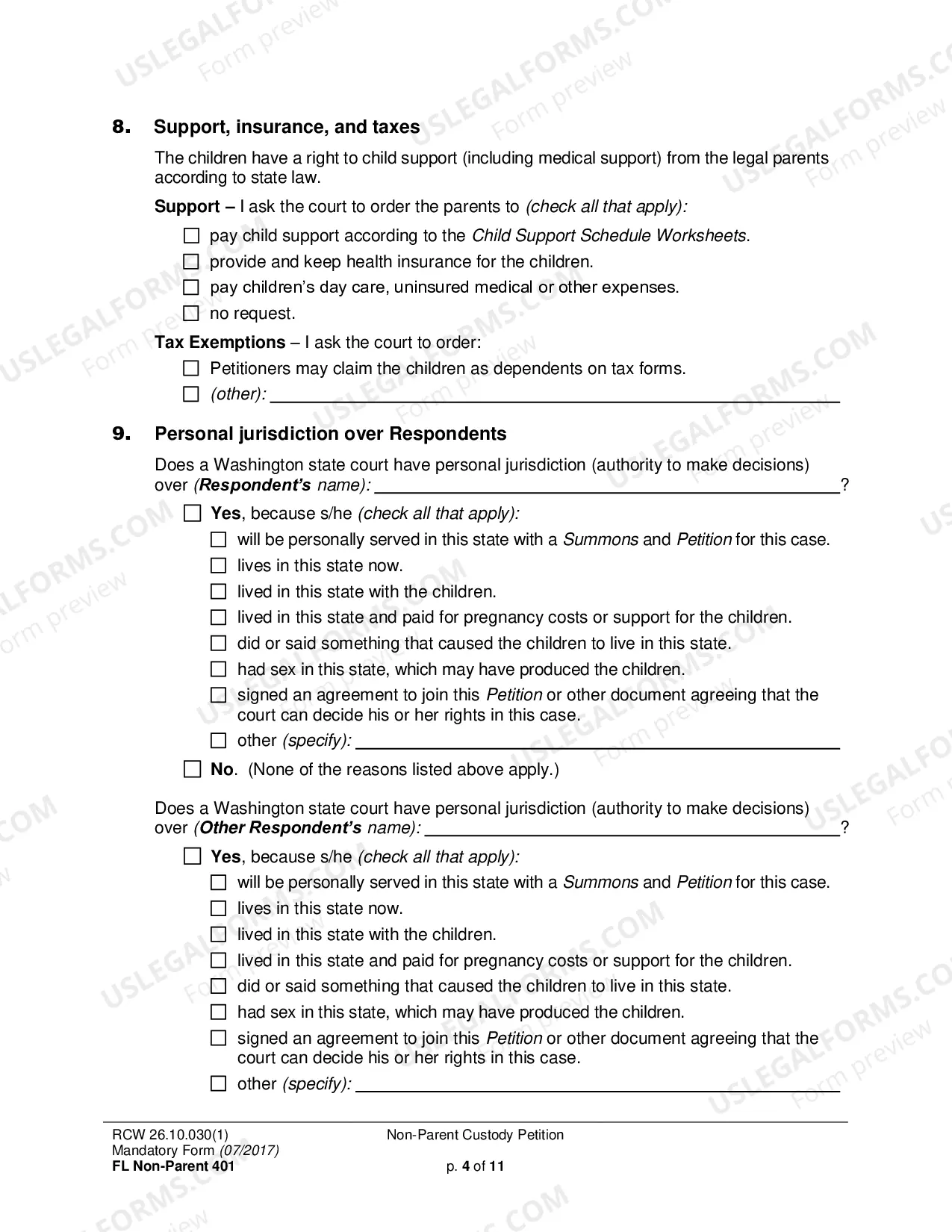 Preview Non-Parent Custody Petition