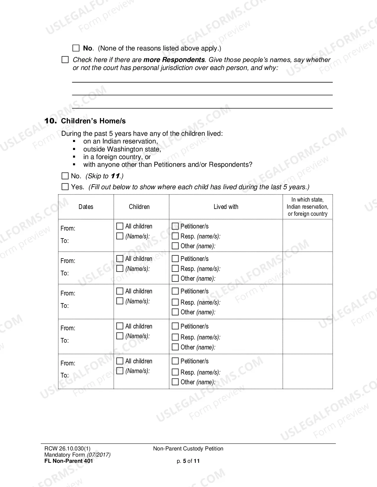 Preview Non-Parent Custody Petition