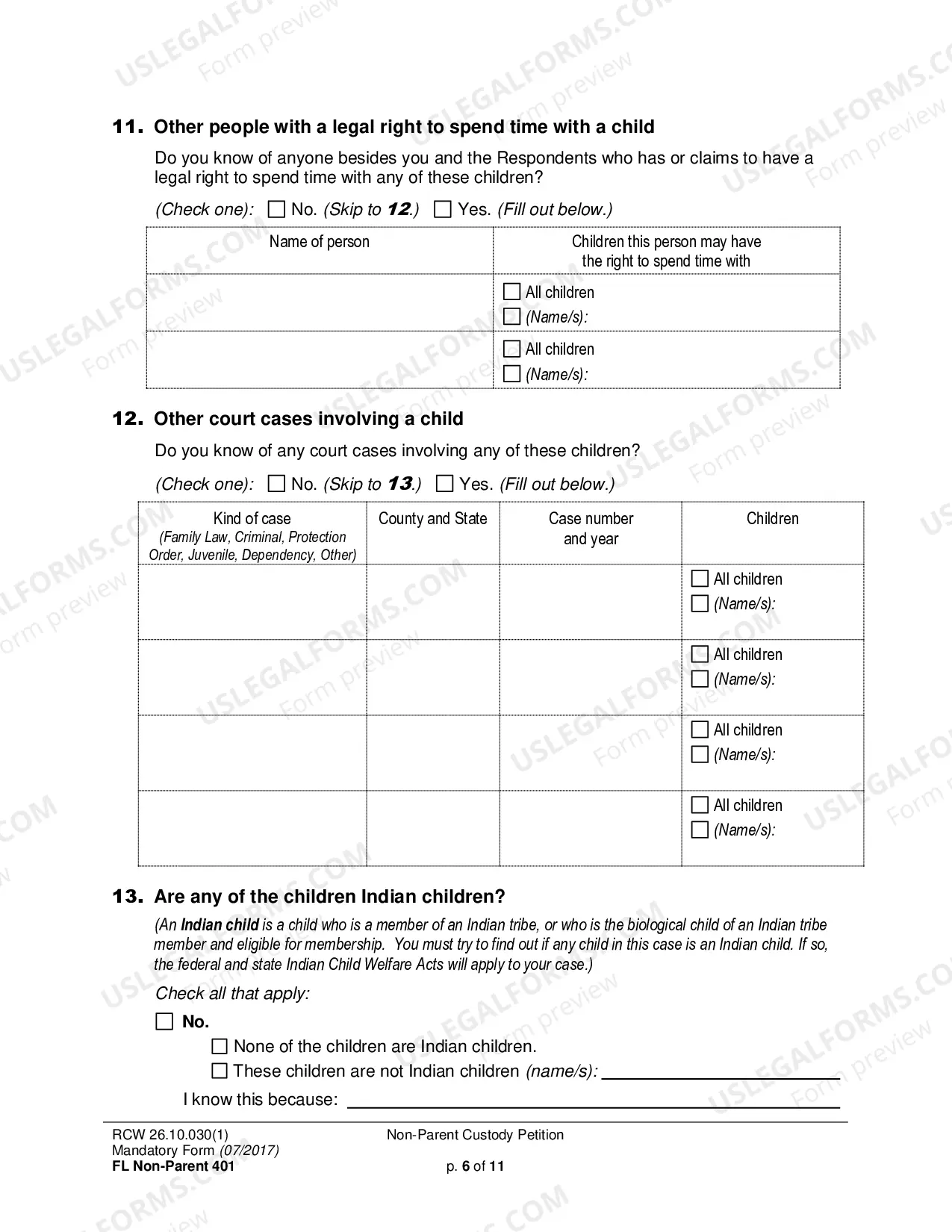 Preview Non-Parent Custody Petition