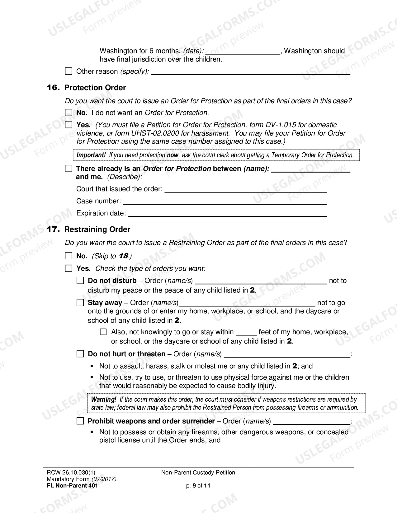 Preview Non-Parent Custody Petition