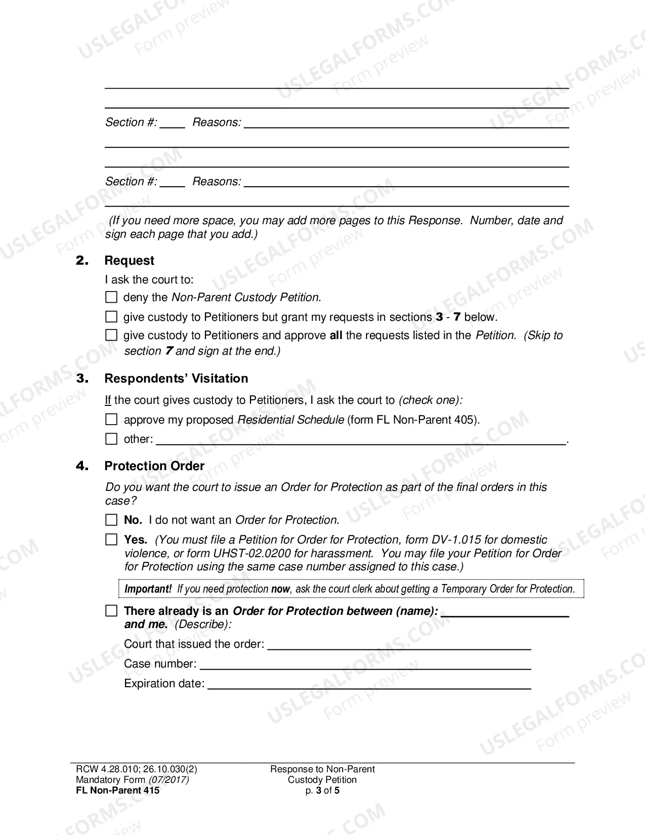 Preview Response to Non-Parent Custody Petition
