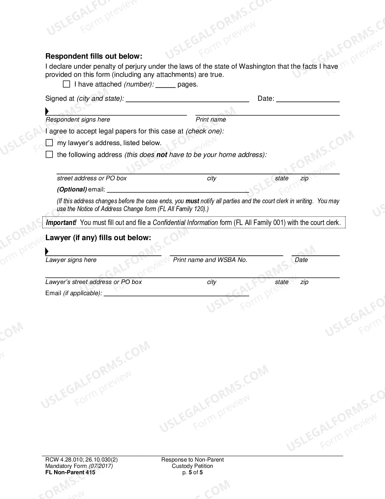 Preview Response to Non-Parent Custody Petition