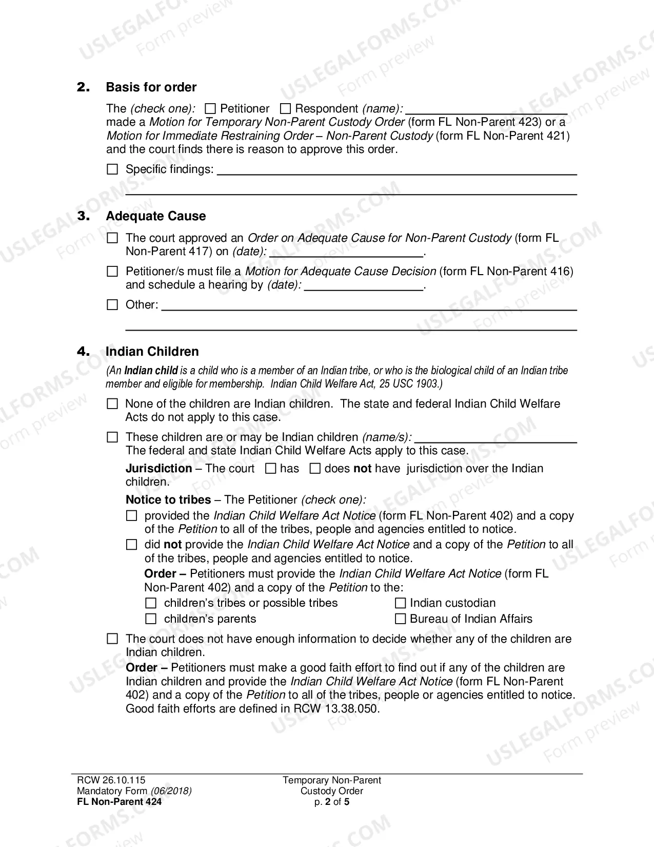 Preview Temporary Non-Parent Custody Order