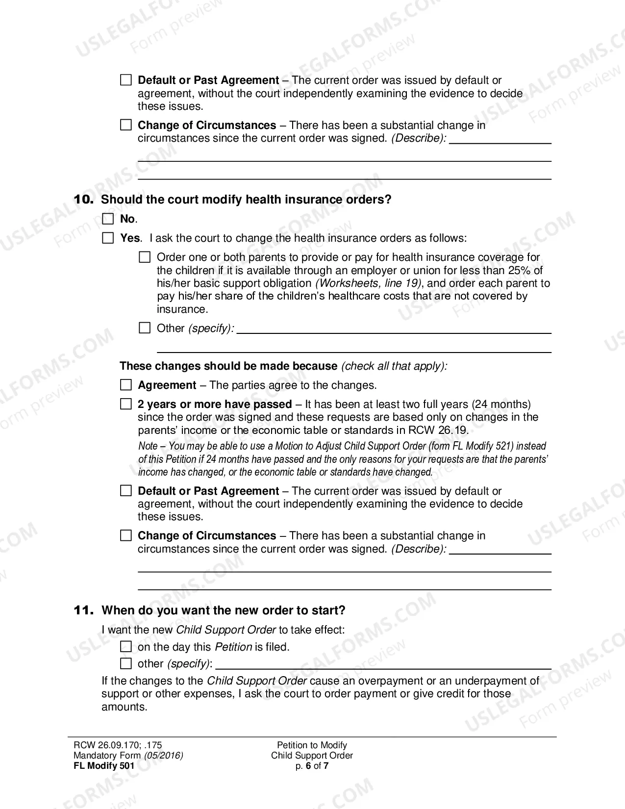 Preview Petition to Modify Child Support Order