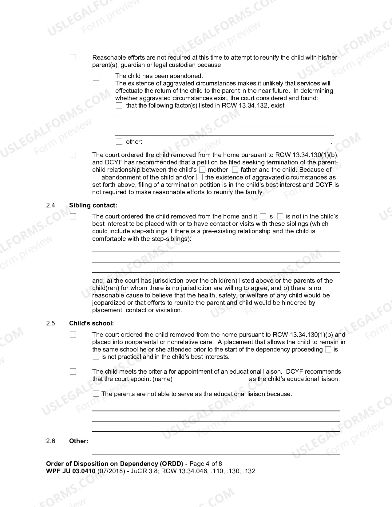 Preview Order of Disposition On Dependency