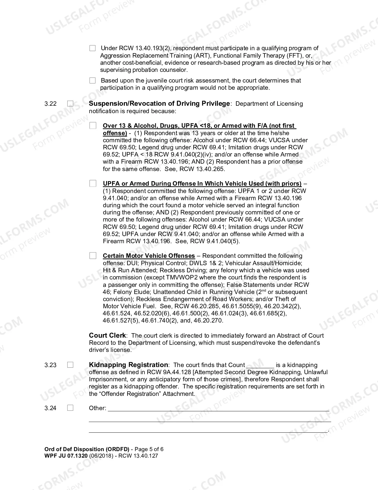Preview Deferred Disposition Order