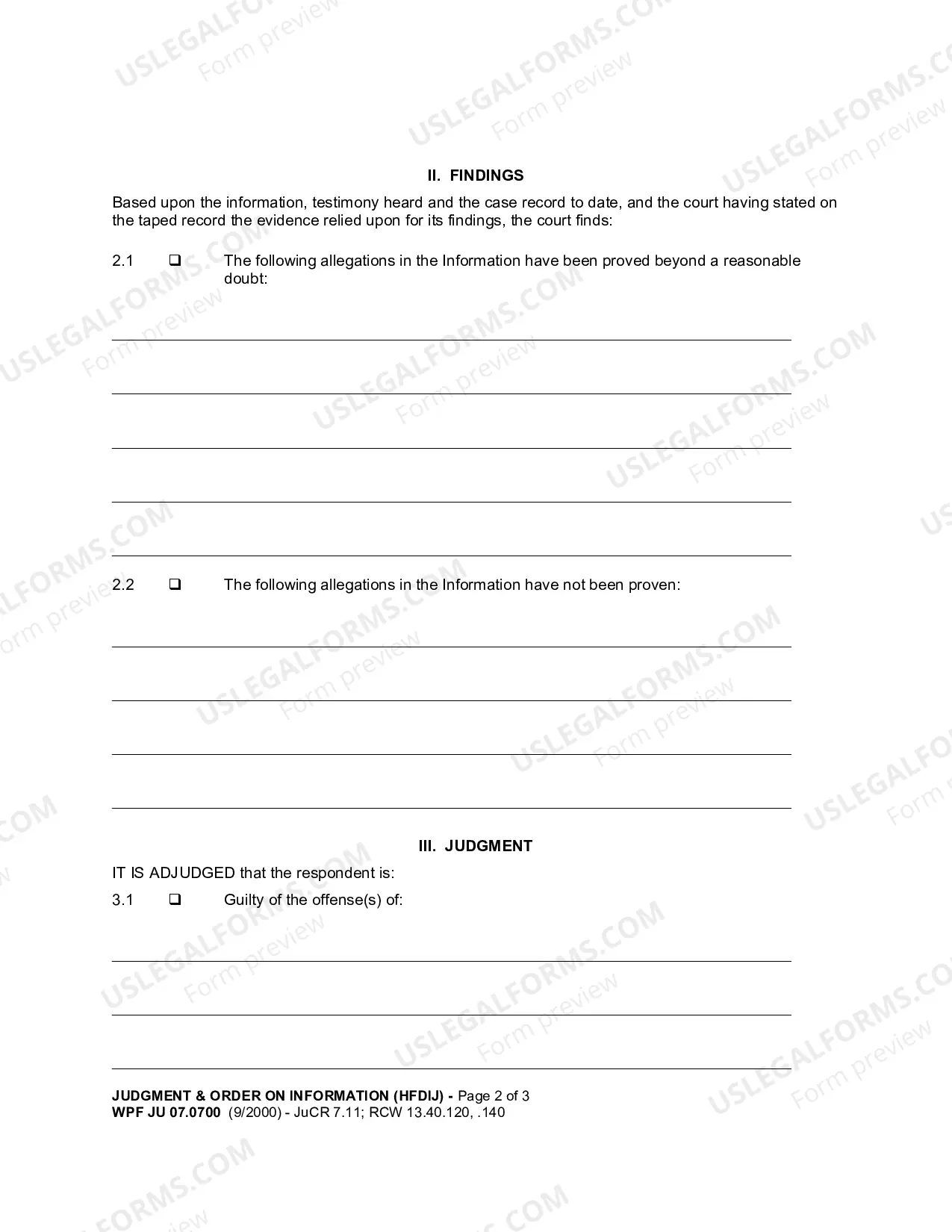 Preview Judgment And Order On Information