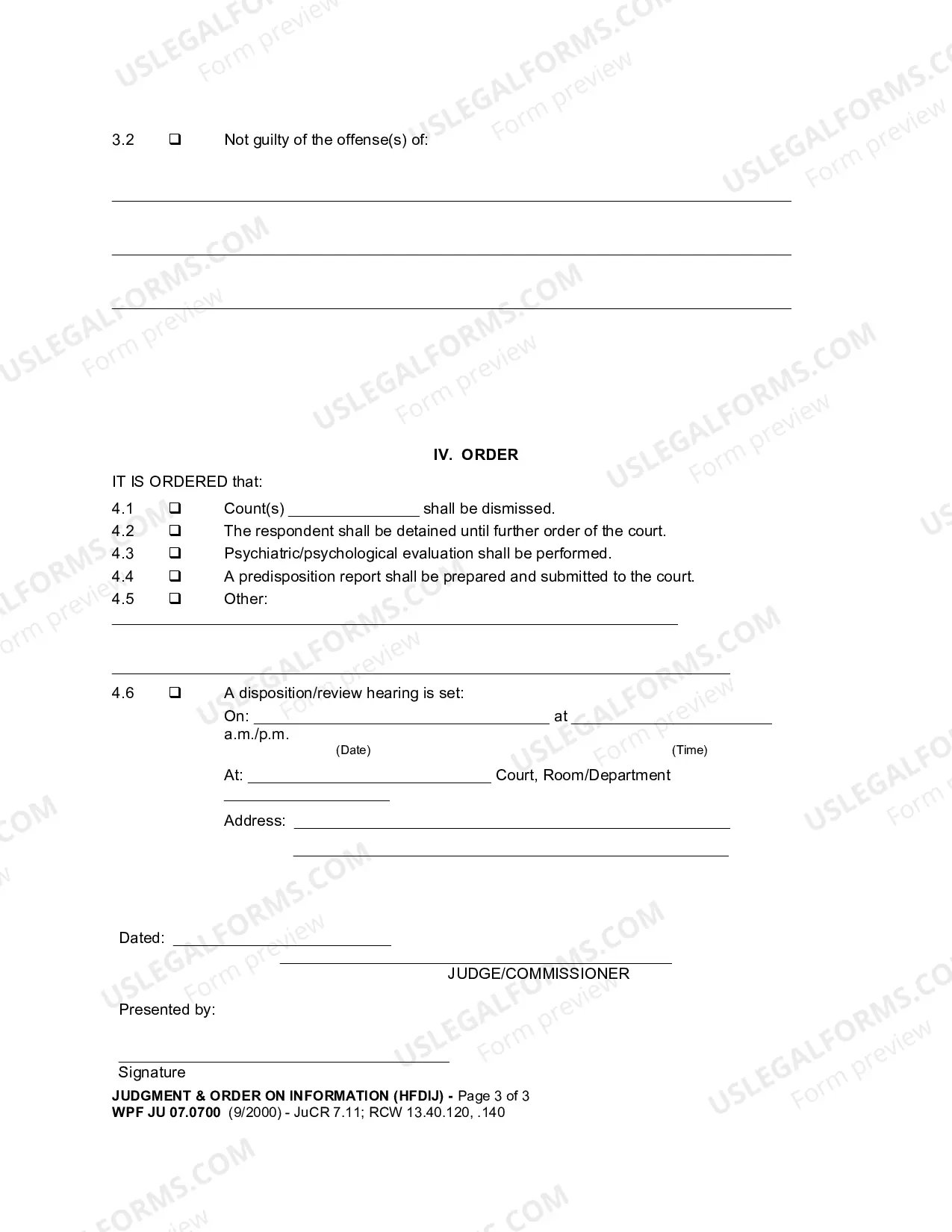 Preview Judgment And Order On Information